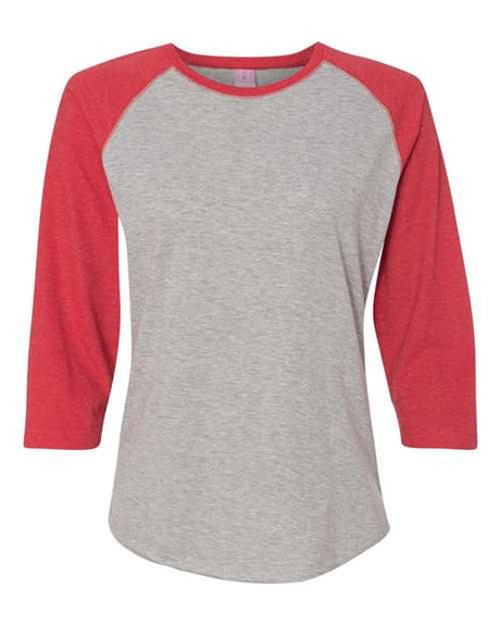 LAT Women's Baseball Fine Jersey Three-Quarter Sleeve Tee LAT