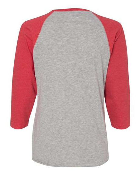 LAT Women's Baseball Fine Jersey Three-Quarter Sleeve Tee LAT