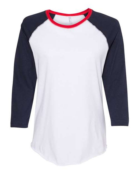 LAT Women's Baseball Fine Jersey Three-Quarter Sleeve Tee LAT