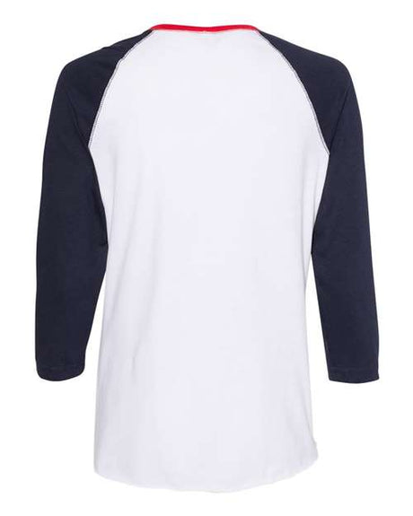 LAT Women's Baseball Fine Jersey Three-Quarter Sleeve Tee LAT