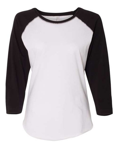 LAT Women's Baseball Fine Jersey Three-Quarter Sleeve Tee LAT