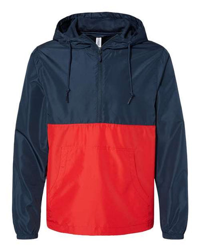Independent Trading Co. Unisex Lightweight Quarter-Zip Windbreaker Pullover Jacket