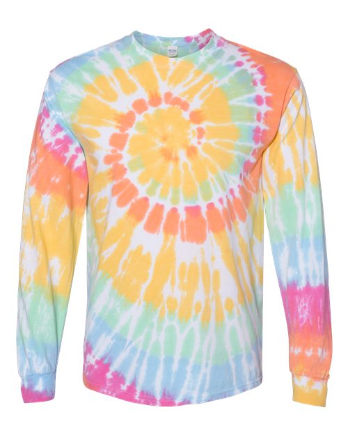 Dyenomite Unisex Spiral Tie-Dyed Long Sleeve T-Shirt Dyenomite
