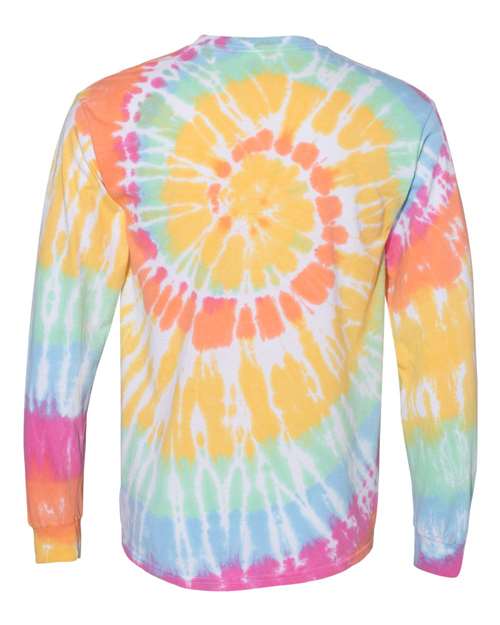 Dyenomite Unisex Spiral Tie-Dyed Long Sleeve T-Shirt Dyenomite