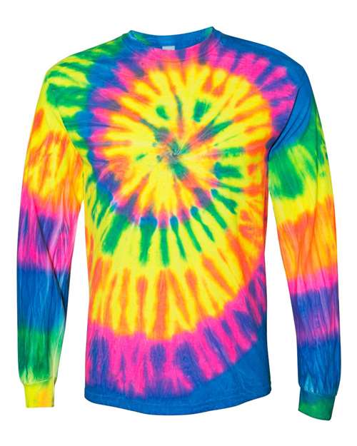 Dyenomite Unisex Spiral Tie-Dyed Long Sleeve T-Shirt Dyenomite