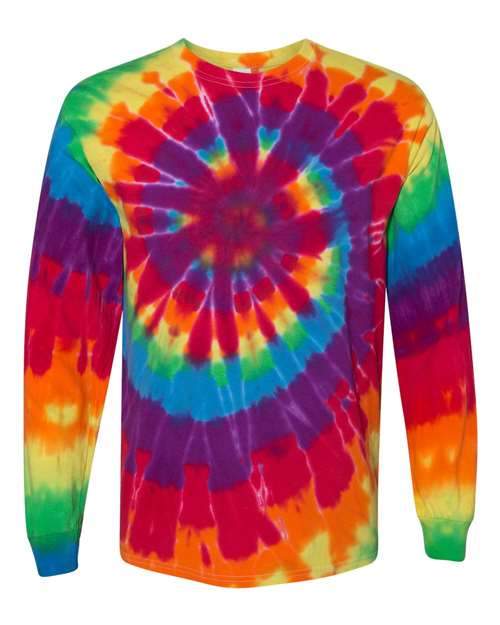 Dyenomite Unisex Spiral Tie-Dyed Long Sleeve T-Shirt Dyenomite