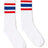 SOCCO USA-Made Striped Crew Socks SOCCO