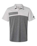 Adidas Men's Heathered Colorblock 3-Stripes Polo Adidas