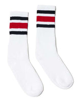 SOCCO USA-Made Striped Crew Socks SOCCO