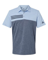 Adidas Men's Heathered Colorblock 3-Stripes Polo Adidas
