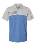 Adidas Men's Heathered Colorblock 3-Stripes Polo Adidas