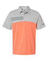 Adidas Men's Heathered Colorblock 3-Stripes Polo Adidas