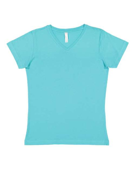 LAT Women's V-Neck Fine Jersey Tee LAT