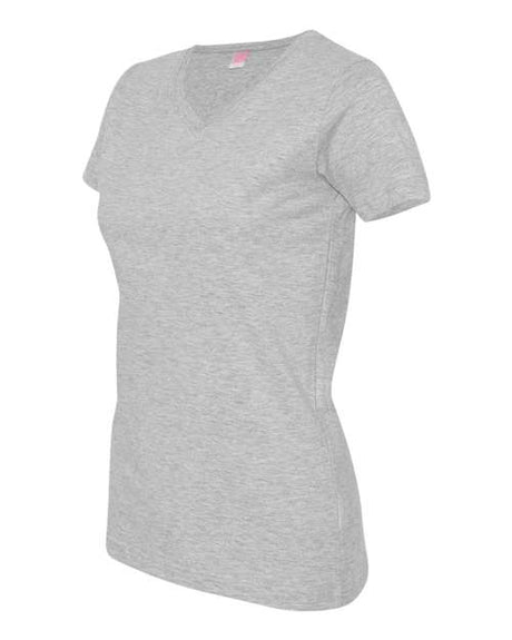LAT Women's V-Neck Fine Jersey Tee LAT