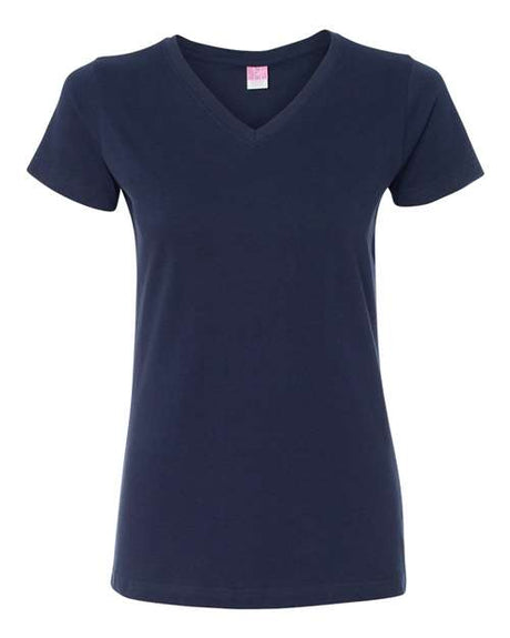 LAT Women's V-Neck Fine Jersey Tee LAT