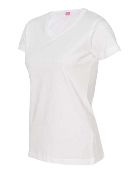LAT Women's V-Neck Fine Jersey Tee LAT