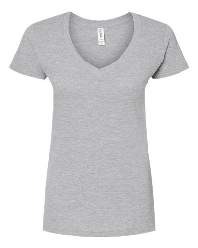Tultex Women's Slim Fit Fine Jersey V-Neck T-Shirt