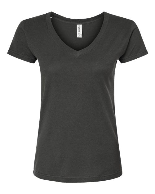 Tultex Women's Slim Fit Fine Jersey V-Neck T-Shirt Tultex