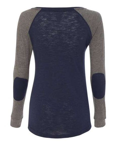 Boxercraft Women Preppy Patch Slub Long Sleeve T-Shirt Boxercraft