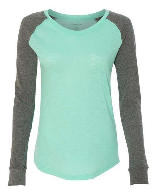 Boxercraft Women Preppy Patch Slub Long Sleeve T-Shirt Boxercraft