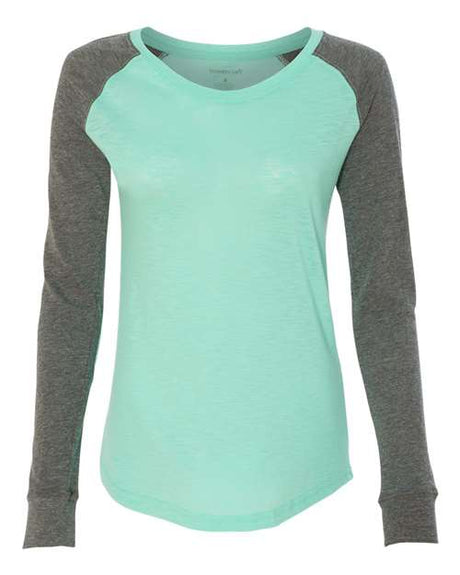 Boxercraft Women Preppy Patch Slub Long Sleeve T-Shirt Boxercraft