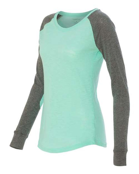 Boxercraft Women Preppy Patch Slub Long Sleeve T-Shirt Boxercraft
