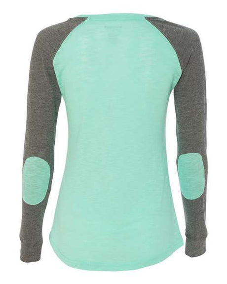 Boxercraft Women Preppy Patch Slub Long Sleeve T-Shirt Boxercraft