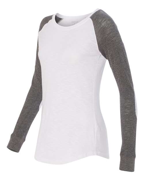 Boxercraft Women Preppy Patch Slub Long Sleeve T-Shirt Boxercraft