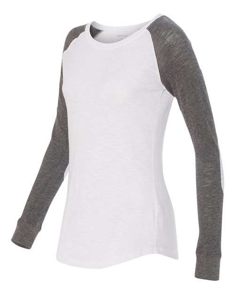 Boxercraft Women Preppy Patch Slub Long Sleeve T-Shirt Boxercraft