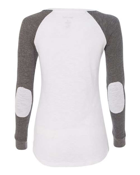 Boxercraft Women Preppy Patch Slub Long Sleeve T-Shirt Boxercraft
