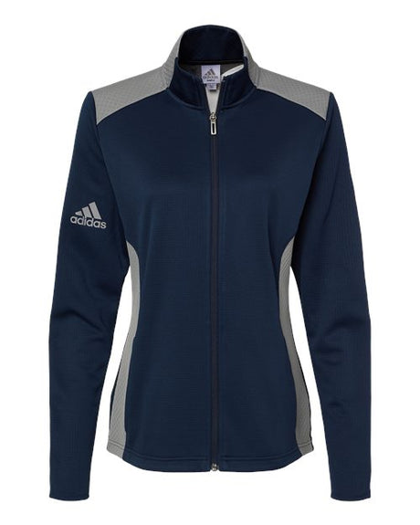 Adidas Women's Textured Mixed Media Full-Zip Jacket Adidas