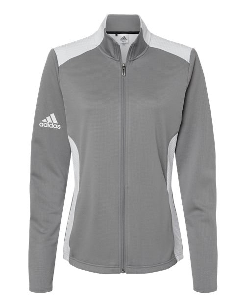Adidas Women's Textured Mixed Media Full-Zip Jacket Adidas