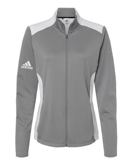Adidas Women's Textured Mixed Media Full-Zip Jacket Adidas