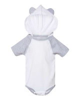 Rabbit Skins Fine Jersey Infant Short Sleeve Raglan Bodysuit with Hood & Ears Rabbit Skins