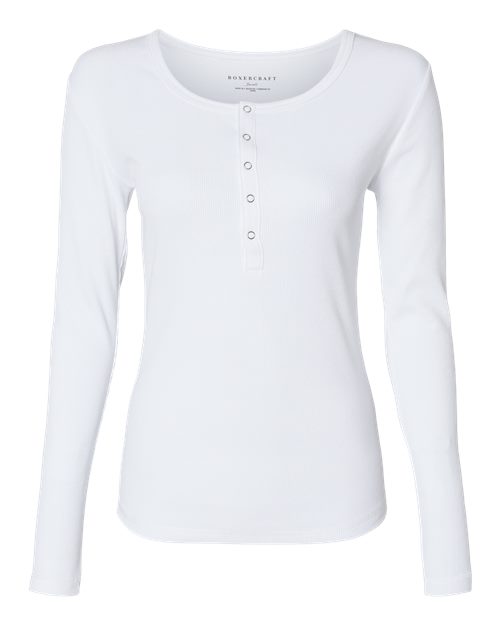 Boxercraft Women's Harper Long Sleeve Henley Boxercraft