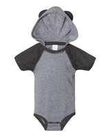 Rabbit Skins Fine Jersey Infant Short Sleeve Raglan Bodysuit with Hood & Ears Rabbit Skins