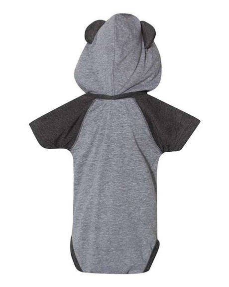 Rabbit Skins Fine Jersey Infant Short Sleeve Raglan Bodysuit with Hood & Ears Rabbit Skins
