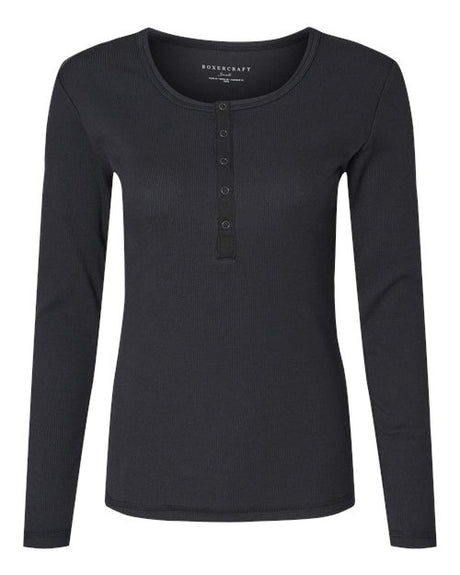 Boxercraft Women's Harper Long Sleeve Henley Boxercraft