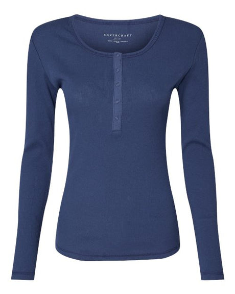Boxercraft Women's Harper Long Sleeve Henley Boxercraft