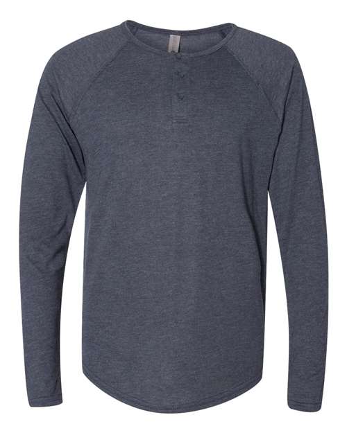 Next Level Men's Triblend Long Sleeve Henley Next Level Apparel