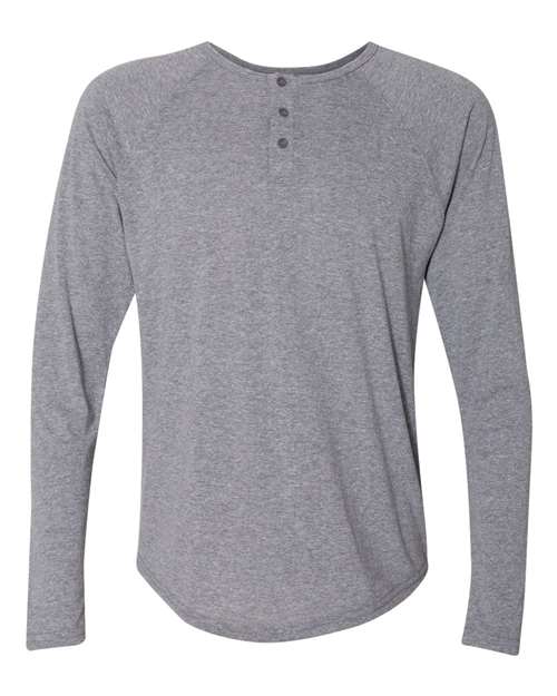 Next Level Men's Triblend Long Sleeve Henley Next Level Apparel
