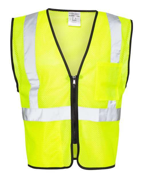 Kishigo Men's Double-Pocket Zippered Economy Class 2 Vest Kishigo