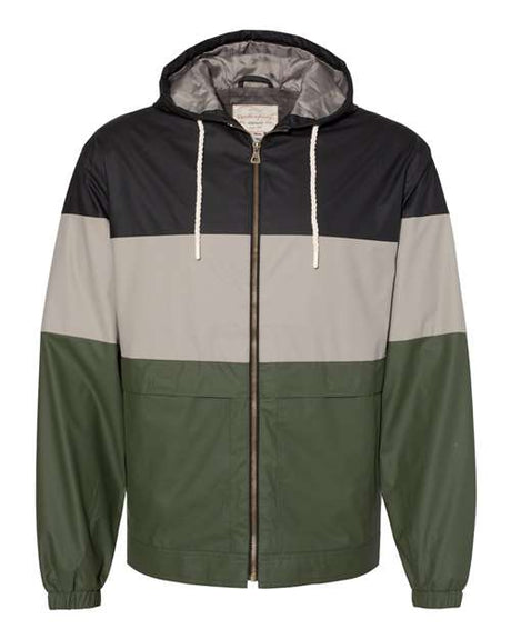 Weatherproof Men's Vintage Colorblocked Hooded Rain Jacket Weatherproof