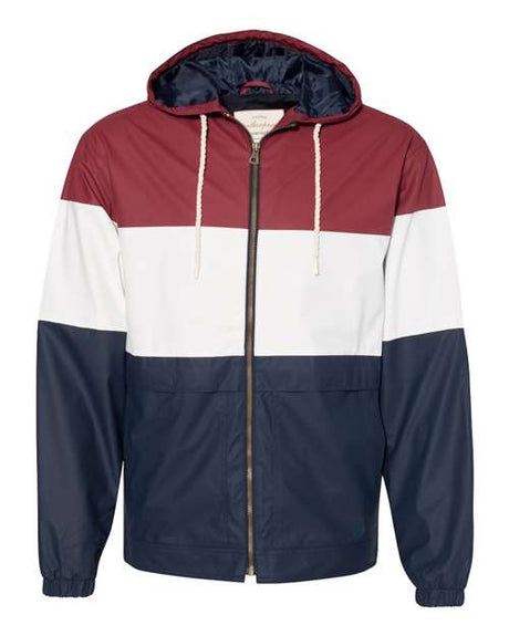 Weatherproof Men's Vintage Colorblocked Hooded Rain Jacket Weatherproof