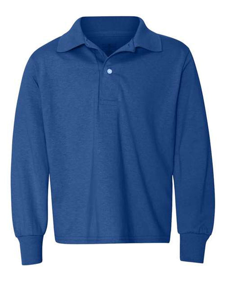Jerzees Youth SpotShield™ Long Sleeve Polo JERZEES