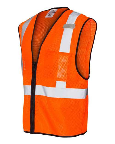 Kishigo Single Pocket Zipper Mesh Class 2 Vest