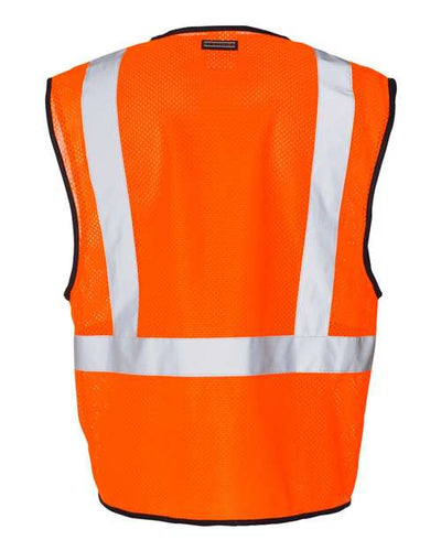Kishigo Single Pocket Zipper Mesh Class 2 Vest