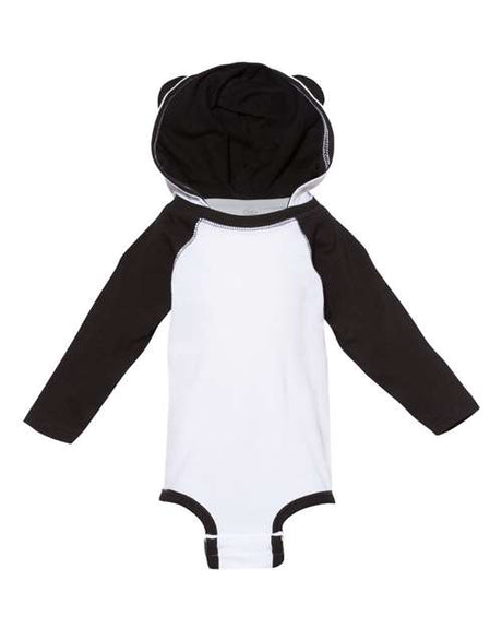 Rabbit Skins Fine Jersey Infant Character Hooded Long Sleeve Bodysuit with Ears Rabbit Skins