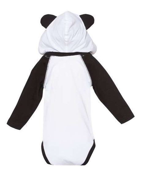 Rabbit Skins Fine Jersey Infant Character Hooded Long Sleeve Bodysuit with Ears Rabbit Skins