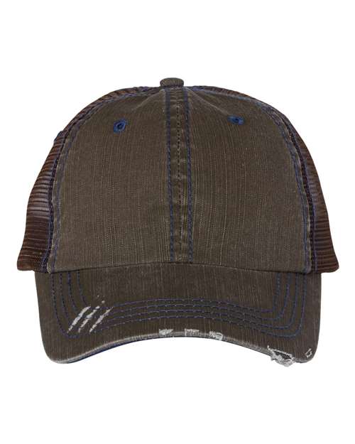 Mega Cap Herringbone Trucker Cap Mega Cap